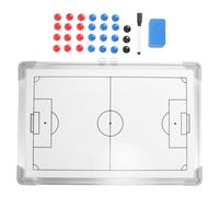 Angoily Magnetic Soccer Coaching Board with Aluminum Frame, Wall-Mounted Football Tactical Training Board for Coaches, Lightweight Football Strategy Planner for Match and Practice