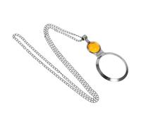 Angoily Magnifying Glass Necklace Pendant with Comfortable Long Chain Vintage Optical Magnifier for Reading Books Jewelry Inspection Hobbies and Stylish Accessories for Women
