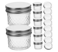 Angoily Mason Jar with Sealed Lids Clear Glass Jam Containers for Honey Syrup Spice Storage Food-safe Glass Pots for Kitchen and Home Decor