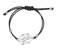 Angoily Men's Unique Adjustable Stone Cage Bracelet with Metal Crystal Holder Pendant and Artificial Leather Rope, Elegant Design for Holding Howlite and Natural Crystals