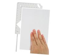 Angoily Metal Book Cover Guide Ruler Scrapbook Tool for Bookbinding Portable Design Versatile Positioning Measurement Tool for DIY Projects