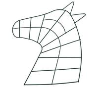Angoily Metal Horse Head Wreath Frame Sturdy Floral Wire Form for DIY Crafting Smooth Surface Indoor Outdoor Garden Decor Base for Christmas and Seasonal Wreaths
