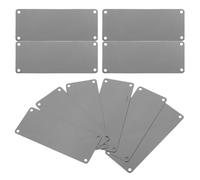 Angoily Metal Signs Stainless Steel Blank Plates 10 Pcs for Business and Home DIY Engraving Projects with Multi-Use Name Tags