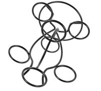 Angoily Metal Sphere Display Stand with Black Iron Pedestal Base and 7-slots for Securely Displaying Crystal Balls, Marble Ornaments, and Collectibles, for Office and Home Décor