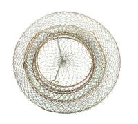 Angoily Metal Wire Fishing Cage 33x54cm Crab Lobster Basket Portable Folding Outdoor Fish Trap Net Accessory for Fishing and Aquatic Catch