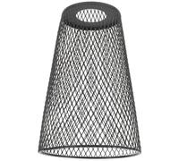 Angoily Metal Wire Mesh Pendant Lamp Shade 13x19cm Matte Black Iron Art Hollow Teardrop Globe Lampshade for Dining Room Cafe Home Lighting