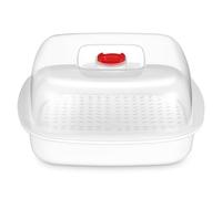 Angoily Microwave Food Steamer for Cooking Rice and Fish with Ventilation Design Easy to Clean Kitchen Steamer for Quick Meal Cooking