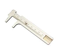 Angoily Mini Brass Vernier Caliper Antique Copper Sliding Gauge Non Magnetic Caliper Tool for Jewelry Gemstones Measurement Portable Pocket