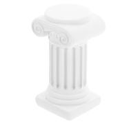 Angoily Mini Roman Column Resin Sculpture White Pillar Decor for Table and Garden Compact Stylish Greek Architecture Figurine Base Easy-clean Solid Color Desktop Ornament
