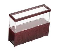 Angoily Miniature Fish Tank Model for Dollhouse Accessories Tiny Red Ming Style Aquarium Decoration for Indoor Sand Table and Miniature Scene Crafting Wood and Acrylic Material for Home