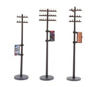 Angoily Miniature Telegraph Poles Model Plastic DIY for Micro Landscape Garden Scene Decoration Scale Model Train Layout Accessories for Creative Sand Table Craft