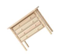 Angoily Miniature Wooden Dollhouse Storage Cabinet with Multiple Drawers Solid Wood Furniture for Bedroom Decor Easy to Assemble Classic Natural Grain Finish for Scaled Dollhouse