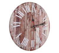 Angoily Modern Wooden Wall Clock Silent Non-ticking Round Wall Mounted Clock for Living Home Decor Compact Creative Design Suitable for Various Styles