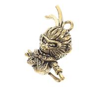 Angoily Monkey King Keychain Brass Pendant Chinese Zodiac Charm for Crafts Backpack Accessory Feng Shui Wealth Amulet Lovers