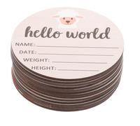 Angoily Monthly Milestone Cards round Wooden Growth Signs for Shower Photo Prop Discs for Newborn Months