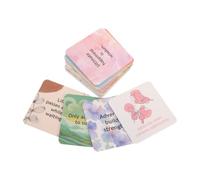 Angoily Motivational Affirmation Cards Positive Message Cards 50pcs Pink Paper with Empowering Affirmations and Uplifting Quotes for Women and Adults for Work and Relaxation Moments