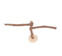 Angoily Natural Grape Branch Parakeet Perch for Cage Bird Stand with Two Horizontal Bars Bite-resistant Paw Grinding Stick for Budgies Cockatiels and Parrots Indoor Use