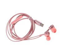 Angoily Noise Cancelling Type-c Earphones Wired In-ear Headphones with Mic Comfortable Ergonomic Fit High-fidelity Sound Portable Lightweight for Travel and Daily Use in Nordic Pink