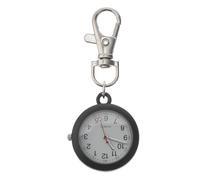 Angoily Nurse Hanging Pocket Watch in Black Stainless Steel and Glass