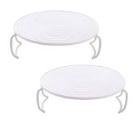 Angoily Pack of 2 Microwave Plate Multifunctional Microwave Tray with Handles Reusable Reusable Plastic Microwave Plate Rack Oven Tray Cooking Appliance Accessories, 19K975446E8OE66OR