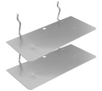 Angoily Pegboard Shelves Wall Organizer: 2pcs Peg Board Shelf Brackets Pegboard Steel Tray Pegboard Accessories Organizing Tools for Craft Room Home Garage Nursery Workbench Silver