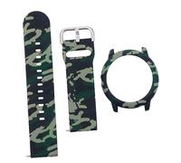 Angoily Personality Watch Strap Protective Cover Case for Solar Durable Printed Shell with Green Camouflage Design Fashionable Shock Resistant Accessory Gift