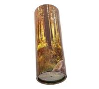 Angoily PET Ashes Paper Tube Cat Cremation Urn Small PET Memorial Container Lightweight Ash Storage Jar Autumn Forest Design for Burial Keepsake