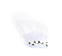 Angoily Pet Dog Bride Headdress with Veil and Crown Pattern Decor, White Non-woven Material, Spring Clip Design, Ready to Wear Wedding Bridal Accessory for Dogs and Cats