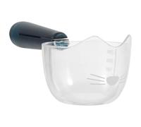 Angoily Pet Food Measuring Spoon and Clip for Wet Food Blue Plastic Scoop Scale Reusable Cat and Scoop for Precise Portion Control