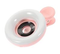 Angoily Phone Camera 15x Macro Lens with Fill Light Clip-On Light for Manicure Nail Art Eyelash Photography Adjustable Brightness Easy to Install