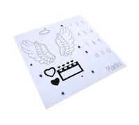 Angoily Photo Prop Set with Wings Pattern Black Heart Frame, Milestone Blanket for Newborn Photography, Monthly and Hundred Day Banquet Photo Carpet for Photoshoot