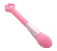 Angoily Pink Cat Paw Makeup Brush with Soft Bristles and Shedding Resistant Nylon for Face Makeup and Travel, Stylish Long Handle Cosmetic Powder Blending Tool for Women