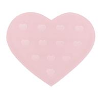 Angoily Pink Glass Eyelash Glue Pallet with Heart Shape for Lash Extension Adhesive, Delay Drying Time and Measure Length, Suitable for Home Use and Professional Salon
