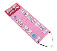 Angoily Pink Visual Schedule for Weekly Planner Board with Cards Classroom Job Chart for Home School Learning Daily Routine Organizer Enhancing Teamwork and Management