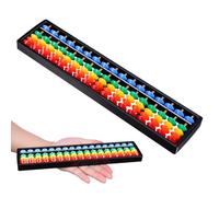 Angoily Plastic Abacus for Kids Colourful Chinese Abacus with 17-Digit Rods Arithmetic Calculating Toy for Math Learning Brain Development Classroom Teaching Office Desk Decor