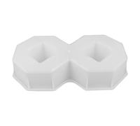 Angoily Plastic Cement Pathway Molding Plastic Mould for Cement Products for Parking Lots and Urban Drainage 8-Shape White Pp All-Weather Sturdy Outdoor Landscaping Stone Form Enhancing