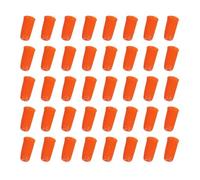 Angoily Plastic Eyelash Glue Bottle Nozzle Caps Universal Tool to Solve Bottle Mouth Clogging 100pcs with Piercing Needle Orange Colour Suitable for Beauty Salon and Family Use
