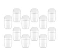 Angoily Plastic Refillable Travel Bottles 1oz 30ml 12pcs with Flip Caps Portable Lotion Containers Easy Filling Design for Body Soap for Personal Care and Group or Family Use