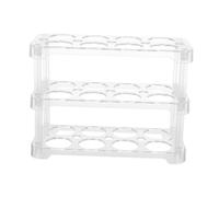 Angoily Plastic Refrigerator Egg Tray, Stackable Egg Storage Case, Easy-move Container with Collision Prevention, Space-saving Organizer for Fridge, Freezer or Cupboard Random Color