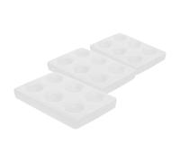 Angoily Porcelain Spot Reaction Plate Featuring Chemical Stability and High Temperature Resistance 3pcs with 6 Wells for Laboratory Use for Scientific Experiments and Chemical Testing