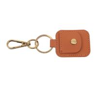 Angoily Portable Brown Pu Coin Purse with Keychain Attachment for Women, Mini Multifunctional Change Pouch with Sl nd Modern Design, for Organising Coins and Keys