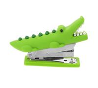 Angoily Portable Mini Cartoon Stapler Cute Crocodile Design Handheld Office Stationery Lightweight Desktop Stapler for School Home Study and Teacher Supplies