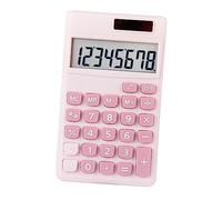 Angoily Portable Mini Solar Calculator Candy Color Pocket Calculator for Students Accounting and Office Use Energy Saving Lightweight Design in Pink