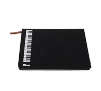 Angoily Portable Piano Notebook Staff Paper and Pu Cover Sized for Music Notes and Office Work Pages