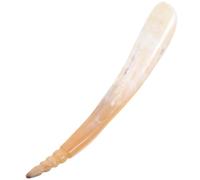 Angoily Portable Short Handle Shoe Horn Made of Synthetic Material with Horn Shape for Effortless Shoe Removal, Practical Design Suitable for Travel and Everyday Use