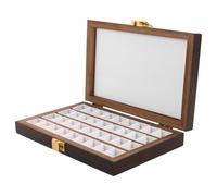 Angoily Portable Wooden Watercolor Palette Box with 36 Wells, Lightweight and Compact Paint Mixing Tray for Travel and Plein Air Painting, Suitable for Gouache Paints and Pigments