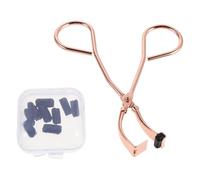 Angoily Precision Mini Partial Eyelash Curler Lightweight Metal Section Lash Curler with Included Replacement Pads Compact Design for Easy Lash Curling at Home the Go