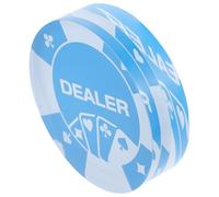 Angoily Professional Acrylic Poker Card Dealer Button and Simple Design with Polished Smooth Edges for Serious Poker Enthusiasts Hosting a Night Party at Home