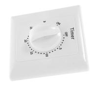 Angoily Programmable White Abs Countdown Timer Switch with Press Control Safety Feature Easy Setup for Electrical Devices and Water Heaters Suitable for Shops and Other Locations