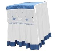 Angoily Protective Washing Machine Cover for Dryer and Washing Machine in Blue Polyester Fabric, Lightweight and Decorative Dust Cover Suitable for Kitchens and Awnings